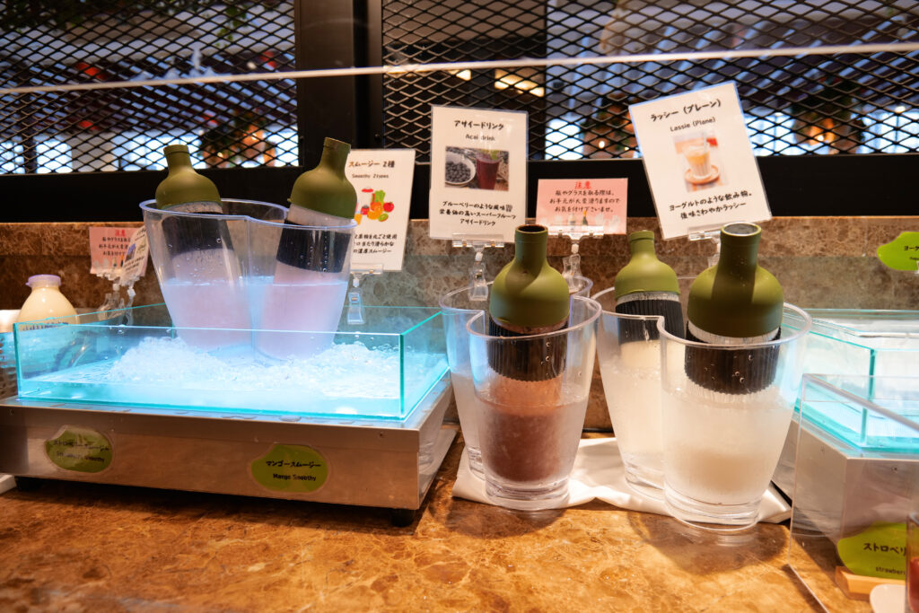 HOTEL & SPA センチュリーマリーナ函館 朝食(ブレックファスト) ユーヨーテラスハコダテ メニュー ドリンク ラッシー スムージー アサイー