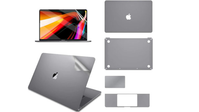LENTION 16インチMacBook Pro 2019 全面保護シルバースキンシール 液晶保護フィルム 5テンセット 3M技術4H硬度（スペースグレイ）アイキャッチ