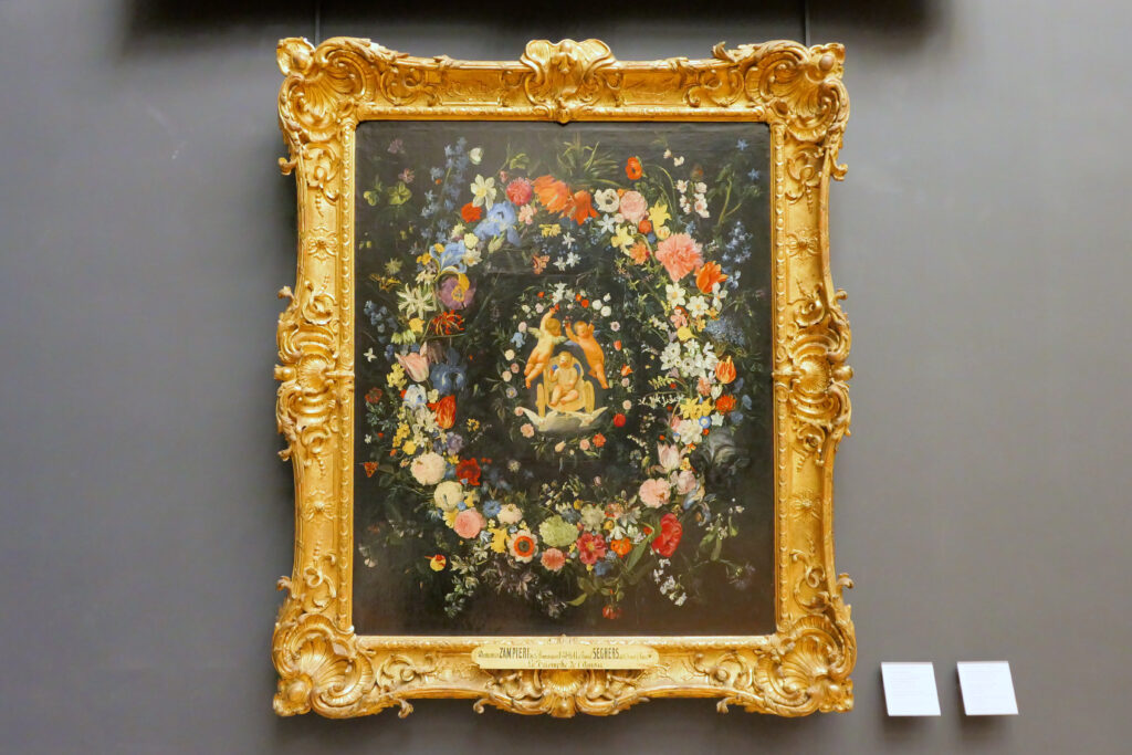 ルーヴル美術館（Musée du Louvre）愛の勝利を表すメダリオンを囲む花輪（Guirlandes de fleurs entourant un médaillon représentant le triomphe de l'Amour）